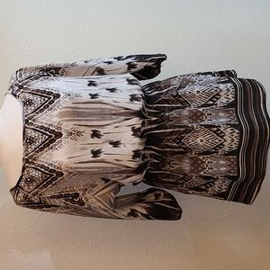 Shades of Brown Elasticized Waist Tunic (L)